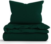 Predĺžené bavlnené obliečky Renforcé - Jasmine tmavozelená