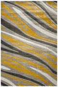 Koberec Amelia C012B vlny, sivý / žltý