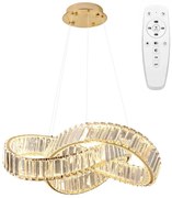Toolight Toolight, LED závesné svietidlo 58cm, 49W, APP1538-CP, zlatá lesklá, OSW-05474
