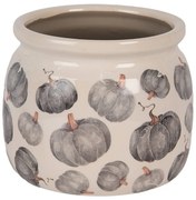 Keramický kvetináč s tekvicami Country Style Pumpkin L - Ø 16*13 cm