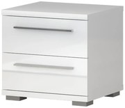 Nočný stolík PIANO NS2/PN-70/KA-70 crystal white
