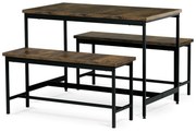 Jedálenský set s 2 lavicami OLD WOOD, 110 x 60 x75 cm