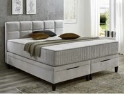 Posteľ boxspring Wien 180x200 cm, svetlo šedá látka%
