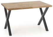 Jedálenský stôl Apex 120 - masív, dub / čierna