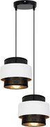 Luster na lanku NESS 2xE27/60W/230V pr. 30 cm čierna/biela