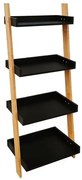 Set poličky a nosníkov Naturel Home čierna/orech mat 53,5x134x40 cm HOMEP4C