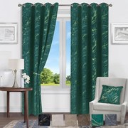 Závesová látka VELVET JUSTI YX514/15 zelená 145 (Tovar na mieru)