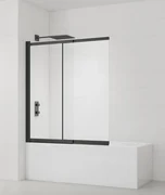 Vaňová zástena SAT Vision 140x120 cm čierna SATVZVI120CT