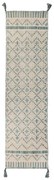 Kusový koberec Leela Ivory/Teal, 60x200, modrá, chodba / predsieň, Flair Rugs