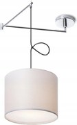 Rendl Broadway závesné svietidlo s ramenom biela/chróm E27 42W