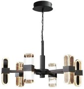 Toolight Toolight, LED závesné stropné svietidlo 6x20W APP770-6C + diaľkový ovládač, čierna, OSW-05021