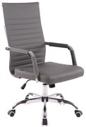Kancelárska stolička Amadora - koženka - Sivá