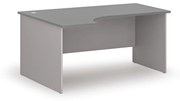 Kancelársky rohový pracovný stôl PRIMO GRAY, 1600 x 1200 mm, ľavý, sivá/grafit