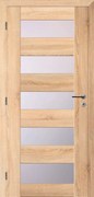 Solodoor Interiérové dvere rámové, 60 L, 650 × 1985 mm, fólia, ľavé, dub Mystic, presklené