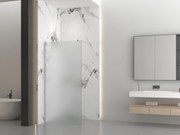 Erga Paris, sprchová zástena Walk-In 100x200 cm, 8mm sklo námraza, brúsená oceľ, ERG-V02-PARIS-100x200-FR-BS