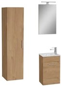 Vitra Mia kúpeľňová zostava s umývadlom vrátane umývadlovej batérie, vtoku a sifónu zlatý dub KSETMIA40D