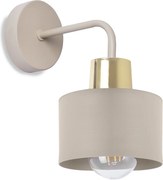 Nástenné svietidlo Panta, 1x béžové kovové tienidlo, g