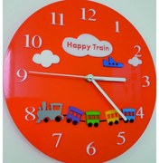 Nástenné hodiny pre deti vlak | SENTOP FL-Z97-ORANGE-2004 X0052