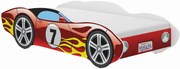 Posteľ červené auto s matracom