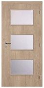 Solodoor Interiérové dvere Etta 6, 80 P, 850 × 1985 mm, fólia, pravé, dub Western, presklené
