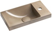 Sapho Sapho, AGOS betónové umývadlo 40x22cm, ľavé/pravé, piesková lesklá, AS40014