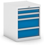 Zásuvkový dielenský box na náradie k stolu GB 500, 4 zásuvky, 550 x 600 x 700 mm