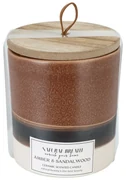 Sviečka Natural Breath, prírodný vosk, vôňa Amber & Sandal Wood, 205 g