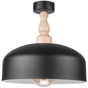 Prisadený luster RINA 1xE27/15W/230V čierna/buk