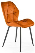 Jedálenská stolička Pelor, oranžová / čierna