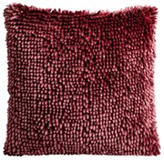 CHLPATÁ DEKORAČNÁ OBLIEČKA NA VANKÚŠ SHAGGY1 40X40 CM TMAVOBORDOVÁ