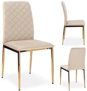 Jedálenská stolička MAVERIK zlatá / béžová