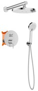 Invena Kalitea, podomietková sprchová súprava, 2-funkčná batéria, chrómová, INV-BS-72-001-V