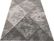 DY Sivý koberec s geometrickým vzorom Vista 05 Rozmer: 80x150 cm