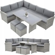 Sada záhradného sedacieho nábytku Technorattan Salo Rohový stôl