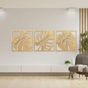 Drevená nástenná dekorácia Monstera | SENTOP PR0536
