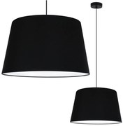 Závesné svietidlo Gaja, 1x čierne textilné tienidlo, (fi 44cm), b
