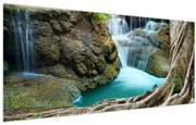 Obraz - Rieka s vodopádmi (120x50 cm)