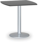 Konferenčný stolík FILIP II, 66x66 cm, sivá podnož, grafit