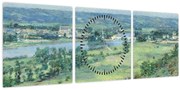 Obraz - Theodore Robinson, The Valley of the Seine, From the Hills of Giverny, reprodukcia (s hodinami) (90x30 cm)