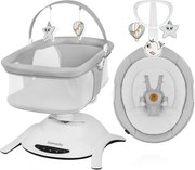 Lionelo - Detské húpacie lehátko s melódiou 2 v 1 BELLA Grey Concrete + diaľkové ovládanie