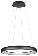 Čierne LED stmievateľné závesné svietidlo s kovovým tienidlom ø 75 cm Cardona – Trio