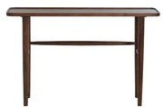 Hnedý konzolový stolík z masívu akácie 30x120 cm Qiano – Light &amp; Living