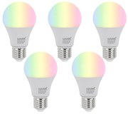 Sada 5 ks E27 Stmievateľné LED žiarovky A60 Opal 9W 806lm 2700-6500K