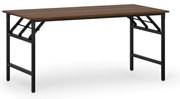 Konferenčný stôl FAST READY, 160x80 cm, čierna podnož, orech