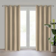 ZÁVES NA KÚŽKOCH NERISA 140X250 CM BÉŽOVÁ