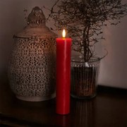 SIRIUS Vosková LED svíčka Sille, červená, Ø 5 cm, 25 cm