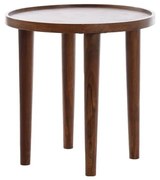 Okrúhly odkladací stolík z masívu akácie ø 49 cm Qiano – Light &amp; Living