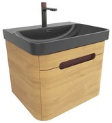 Kúpeľňová skrinka s umývadlom SAT Fusion 57,5x43x45 cm dub medový mat SATFUSION60DMBKMBA