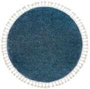 Kusový koberec Berber 9000 blue kruh, 120x120 (priemer) kruh, modrá, obývacia izba, Dywany Łuszczów