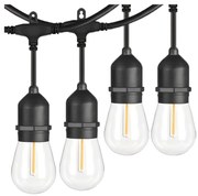 MAXLED LED vonkajší dekoratívny reťazec 20xE27/1W/230V 10 m IP65 čierny MX0253